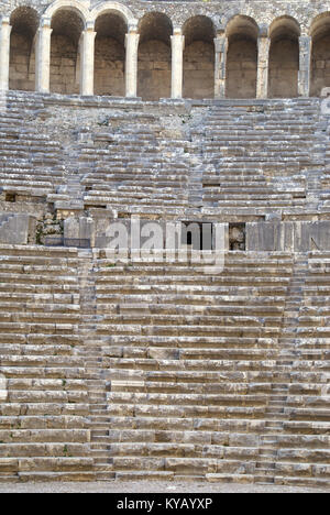 Antico Teatro romano di Aspendos, Turchia Foto Stock