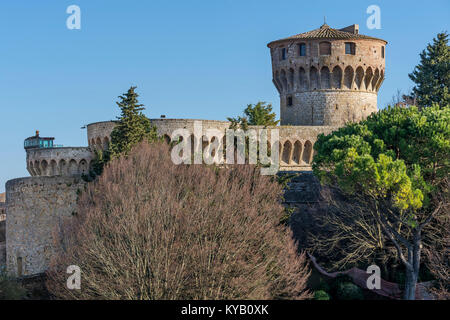 La fortezza medicea di Volterra, Pisa, Toscana, Italia Foto Stock
