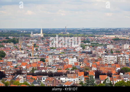 Vista dalla Basilica del Sacro Cuore su Bruxelles, Belgio. Foto Stock