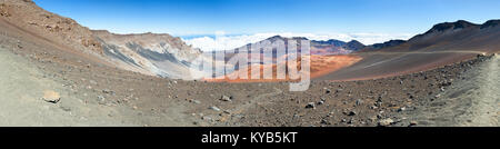 Vista la colorata Cratere Haleakala in Maui, Hawaii. Foto Stock