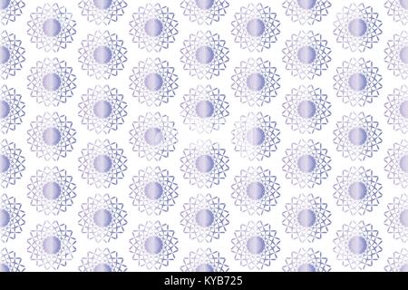 Vettore semplice seamless pattern circolare con forme geometriche, isolato su sfondo bianco Illustrazione Vettoriale