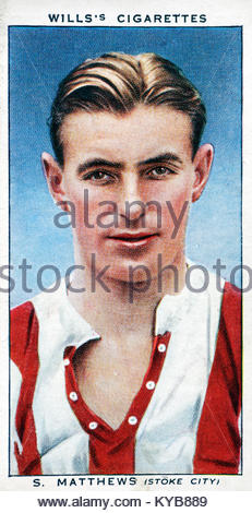 Sir Stanley Matthews, inglese calciatore professionista ritratto 1939 Foto Stock