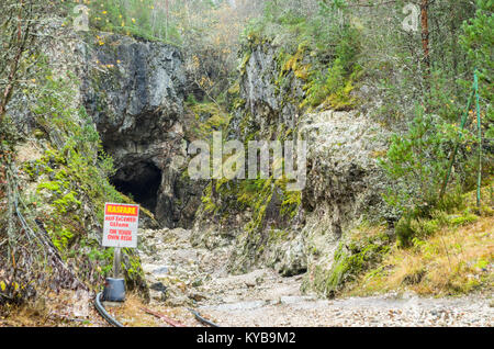 Gemma pensionati miniera a cielo aperto Landsverk 1 in Evje Mineralsti- la mia apertura principale. Qui è possibile acquistare un biglietto, noleggiare un martello e cercare le gemme. Foto Stock