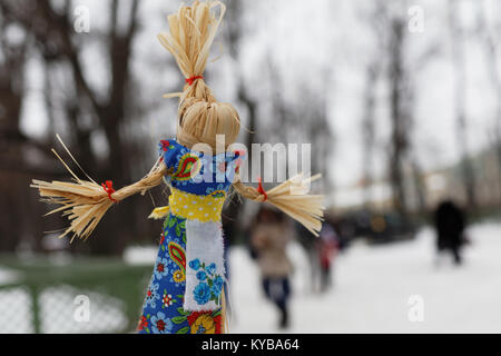 La gente celebra Maslenitsa a San Pietroburgo, Russia Foto Stock