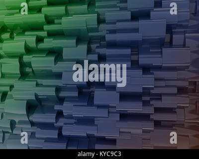 Abstract swirly forma lo sfondo colorato. Il rendering 3D Foto Stock