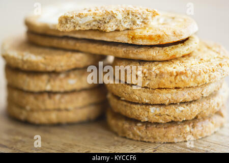 Sana di crusca integrale biscotti per colazione dietetico Foto Stock