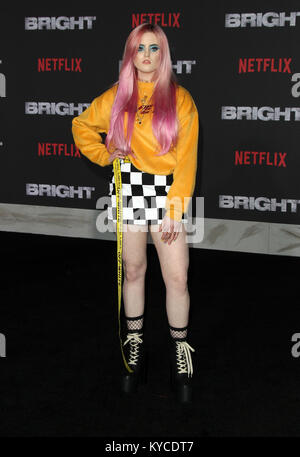 Premiere di Netflix 'Bright" tenutasi presso il Regency Village Theatre - Arrivi con: Kiiara dove: Los Angeles, California, Stati Uniti quando: 14 Dic 2017 Credit: Adriana M. Barraza/WENN.com Foto Stock