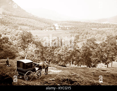 Fiume Dee Valley, Mar Lodge Estate, Scozia, PERIODO VITTORIANO Foto Stock