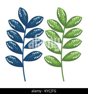 Leafs decoratives isolato icona illustrazione vettoriale design Illustrazione Vettoriale