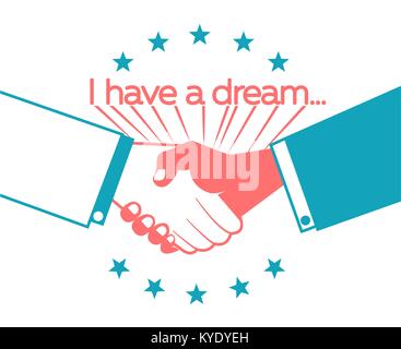 Illustrazione Holiday - Martin Luther King giorno. Icona MLK giorno in stile lineare Illustrazione Vettoriale