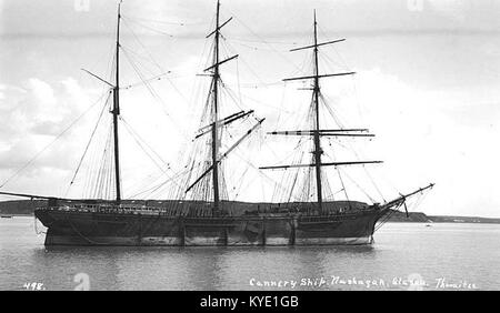 Tre masted cannery ship, eventualmente la corteccia di ferro STELLA DELL INDIA, Nushagak, ca 1912 THWAITES (100) Foto Stock