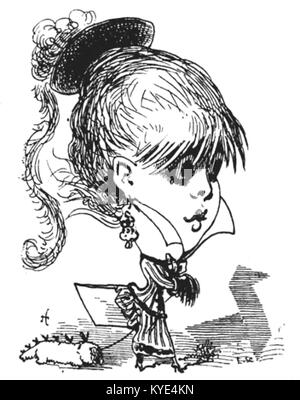 Ritratto n. 177 da "le Trombinoscope" di Touchatout, raffigurante una delle tante figure rappresentate nella pubblicazione satirica. Foto Stock