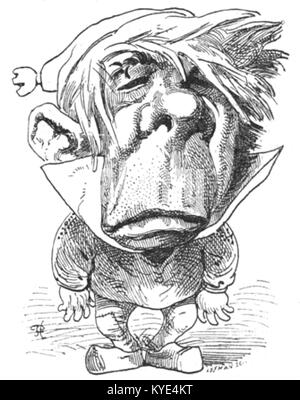 Un ritratto di "le Trombinoscope" di Touchatout, numero 180, che mostra un individuo raffigurato in opere illustrate francesi del XIX secolo. Foto Stock