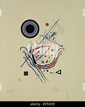 Vassily Kandinsky, 1922 - blu, litografia a colori su carta intessuta Foto Stock