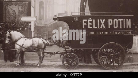 Voiture de livraison Félix Potin en 1901 Foto Stock