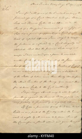 Un ritratto di George Washington (1732–1799), il primo presidente degli Stati Uniti e comandante in capo dell'Esercito continentale durante la guerra di indipendenza americana. Foto Stock