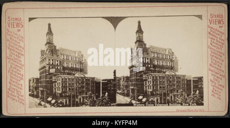 Western Union Telegraph Building di New York da Robert N. Dennis raccolta di vista stereoscopica Foto Stock