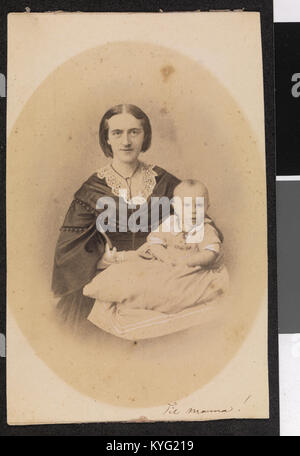 Portrett av Karoline Bjørnson og sønnen Bjørn Bjørnson, ca. 1859-60 - no-nb digifoto 20160720 00113 bldsa BB0227 Foto Stock