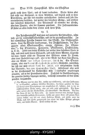Pagina 288 del trattato del 1752 di Johann Joachim Quantz 'Versuch einer Anweisung die Flöte traversiere zu spielen' fornisce esercizi per sviluppare agilità e precisione nel suonare il flauto, sottolineando l'importanza della pratica regolare. Foto Stock