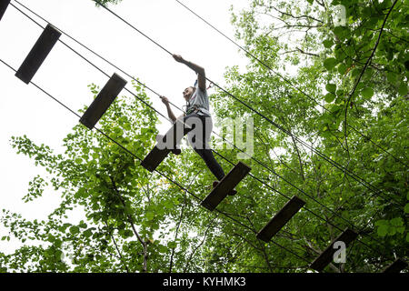 Enfield Go Ape, Trento Country Park, London Borough of Enfield, North London REGNO UNITO Foto Stock