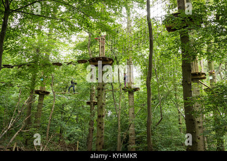 Enfield Go Ape, Trento Country Park, London Borough of Enfield, North London REGNO UNITO Foto Stock