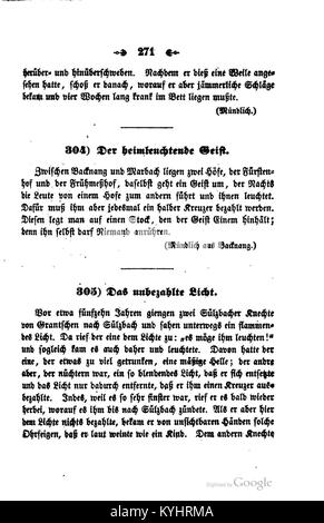 Il volume di Meier del 1852 documenta leggende locali, tradizioni popolari e pratiche consuetudinarie provenienti dalle regioni tedesche a metà del XIX secolo. Foto Stock
