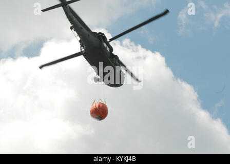 I soldati del Kentucky la Guardia Nazionale di Teatro 63a Brigata Aerea partecipa in esercizio risposta vibrante presso le aree di formazione nel sud indiana, luglio 2013. (U.S. Esercito nazionale Guard foto di Capt. Daniel VanHorn) Foto Stock