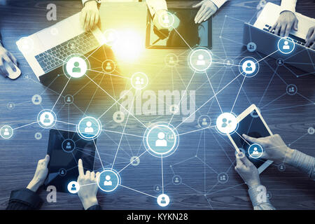 Social networking concetto. Foto Stock