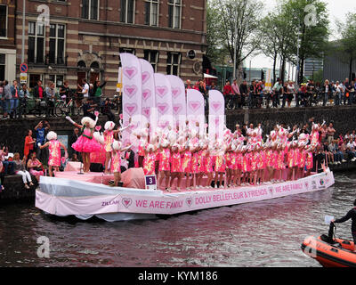 Imbarcazione 3 Dolly Bellefleur & Friends, Canal Parade Amsterdam 2017 foto 1 Foto Stock