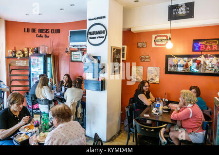 Buenos Aires Argentina, Palermo, lo De Ansis Club Cafe Bar, interno, ristorante ristoranti ristorazione mangiare fuori caffè caffè bistrot, adulti w Foto Stock