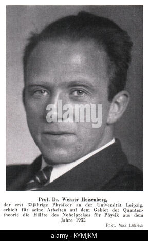 Ritratto di Werner Heisenberg (1901-1976), il fisico 2550982609 o Foto Stock