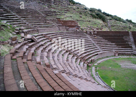 Teatro di Assos, Behramkale, Turchia Foto Stock