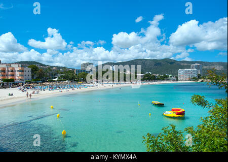 Spiaggia di Palma Nova, Maiorca, Baleari, Spagna Foto Stock