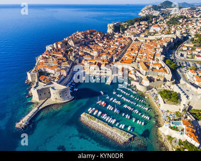 Dubrovnik dall'aria Foto Stock