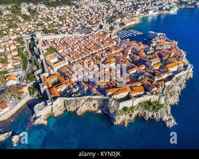Dubrovnik dall'aria Foto Stock