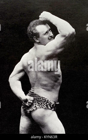 Eugen Sandow, pionieristico culturista tedesco, noto come il padre della moderna bodybuilding'. Eugen Sandow Foto Stock