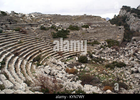 Le rovine del Teatro di Termessos vicino a Antalya Foto Stock