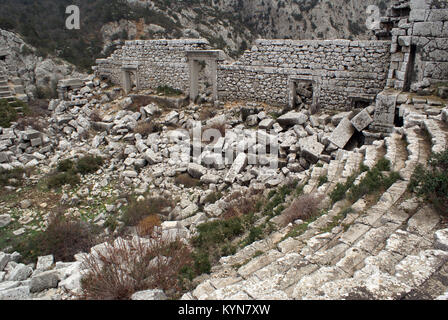 Le rovine del Teatro di Termessos vicino a Antalya Foto Stock