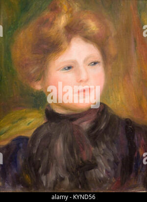 Pierre-Auguste Renoir - Ritratto d' une femme - Ritratto di una donna XIX Secolo Parigi - Museo del Louvre Foto Stock