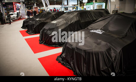 FIA WRC World Rally Championship 2018 premere avviare all'Autosport International Racing Car Show al NEC Foto Stock