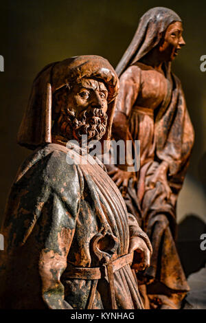 Italia Emilia Romagna Bologna - complesso monumentale di Santa Maria della Vita - Chiesa Compianto sul Cristo morto di Niccolò D'Puglia o dell'Arca - Statua di Giuseppe d'Arimatea Foto Stock