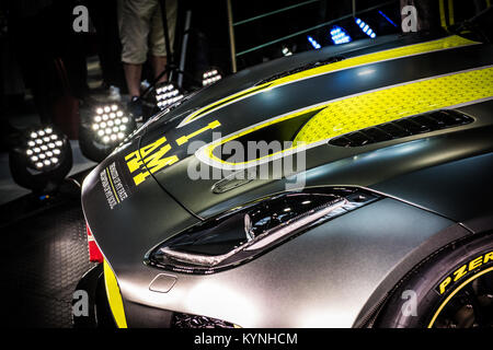 Missione Motorsport di lanciare il Invictus Giochi Racing Team Jaguar F-tipo all'Autosport International Racing Car Show al NEC Foto Stock