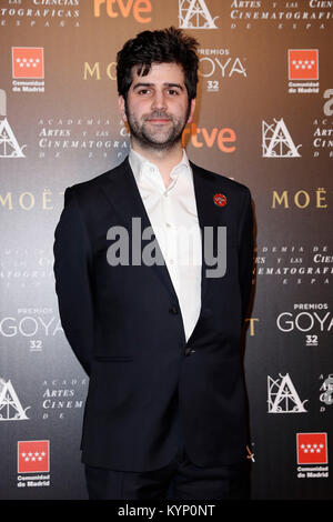 Durante il photocall candidature per la 32th annuo di premi Goya in Madrid, lunedì 15 Januaryr, 2018 Foto Stock