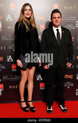 Durante il photocall candidature per la 32th annuo di premi Goya in Madrid, lunedì 15 Januaryr, 2018 Foto Stock