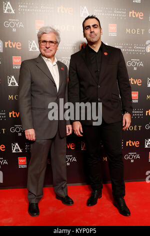 Durante il photocall candidature per la 32th annuo di premi Goya in Madrid, lunedì 15 Januaryr, 2018 Foto Stock