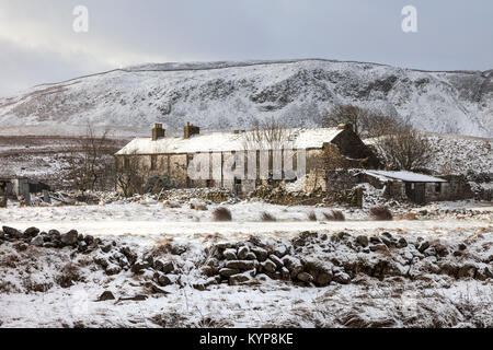 Forest-in-Teesdale, County Durham Regno Unito. Martedì 16 Gennaio 2018. Regno Unito Meteo. Neve pesante docce e blizzard sono condizioni che colpiscono parti di Teesdale superiore nella Contea di Durham questo pomeriggio. Credito: David Forster/Alamy Live News Foto Stock