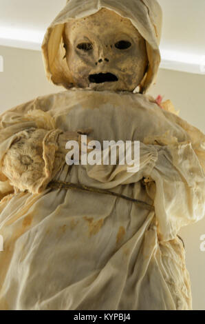 GUANAJUATO, Messico - 06 Maggio 2013: El Museo De Las Momias, mummie di Guanajuato, sepolto nel 1833 a causa di una epidemia di colera, una mummificazione naturale. Foto Stock