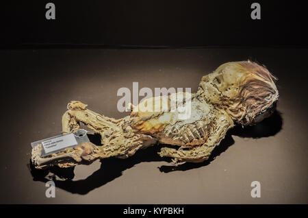 GUANAJUATO, Messico - 06 Maggio 2013: El Museo De Las Momias, mummie di Guanajuato, sepolto nel 1833 a causa di una epidemia di colera, una mummificazione naturale. Foto Stock