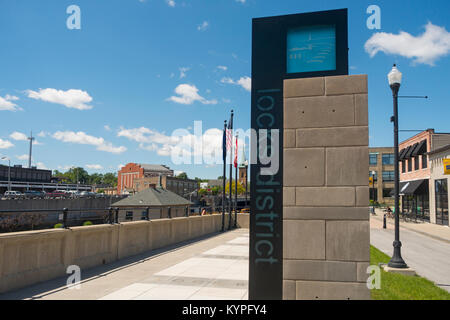 Lockport quartiere blocca Canale Erie NY Foto Stock