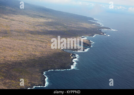 Le Galapagos vista aerea - costa di San Cristobal Island, Isole Galapagos, Ecuador America del Sud Foto Stock